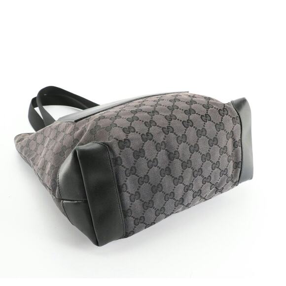 Authenticated Gucci Gray Canvas & Leather GG Tote - Picture 7 of 13